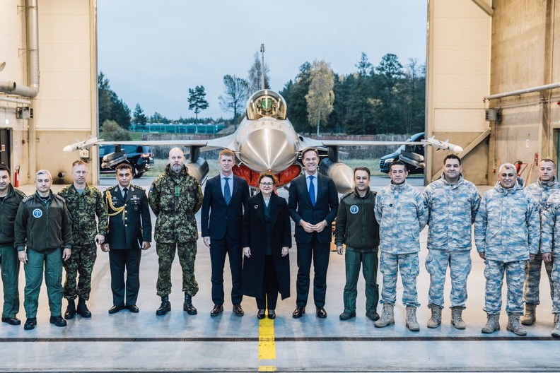 NATO peasekretär Mark Rutte Ämari õhubaasis. Foto: Kaitsevägi